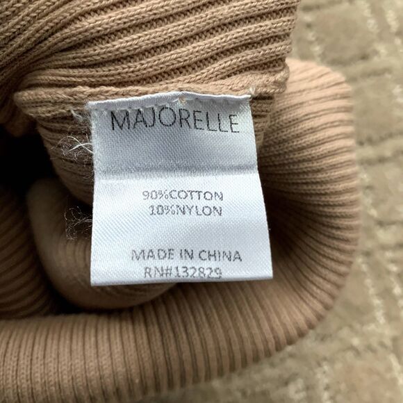 Majorelle Revolve Ribbed Exposed Shoulder Sweater Women's Small Y2K Cream Nude - Picture 4 of 7